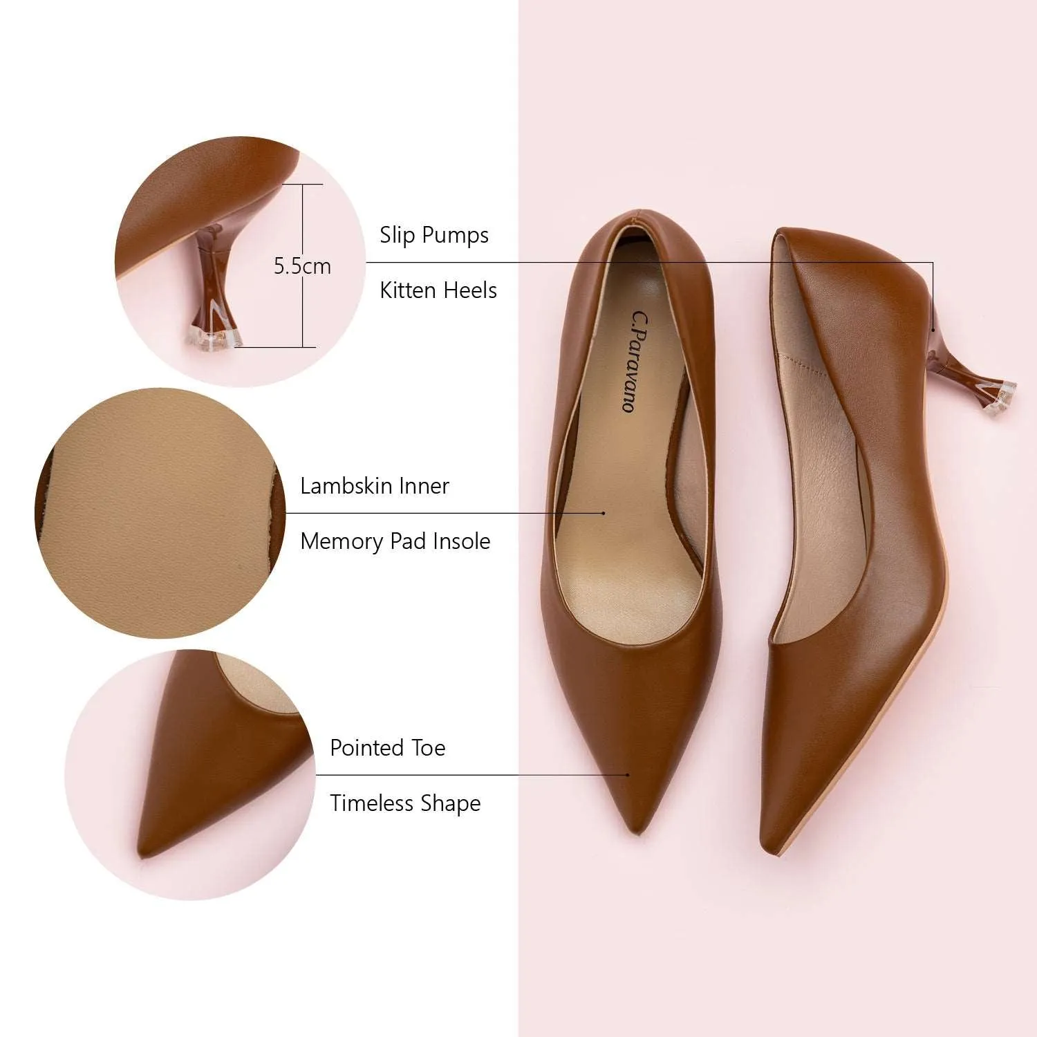 Spiral Kitten Heel Pumps (Anna)