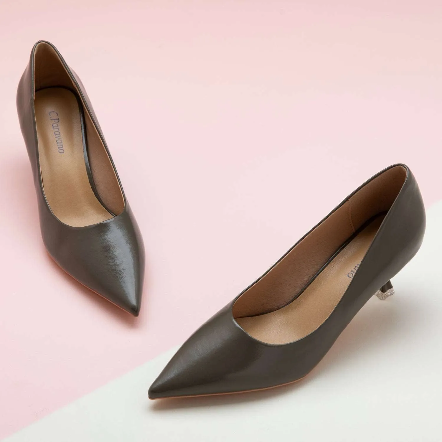 Spiral Kitten Heel Pumps (Anna)