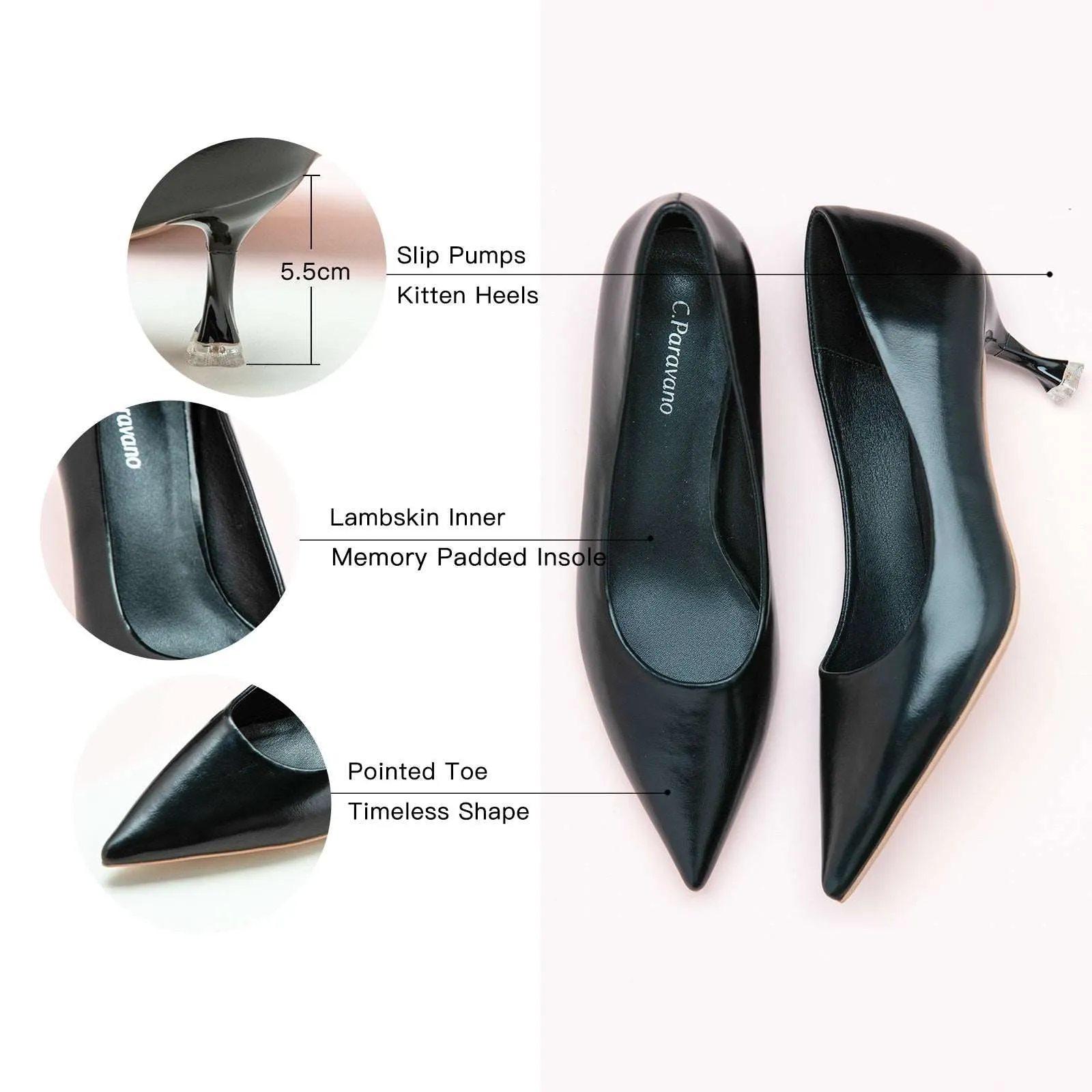 Spiral Kitten Heel Pumps (Anna)