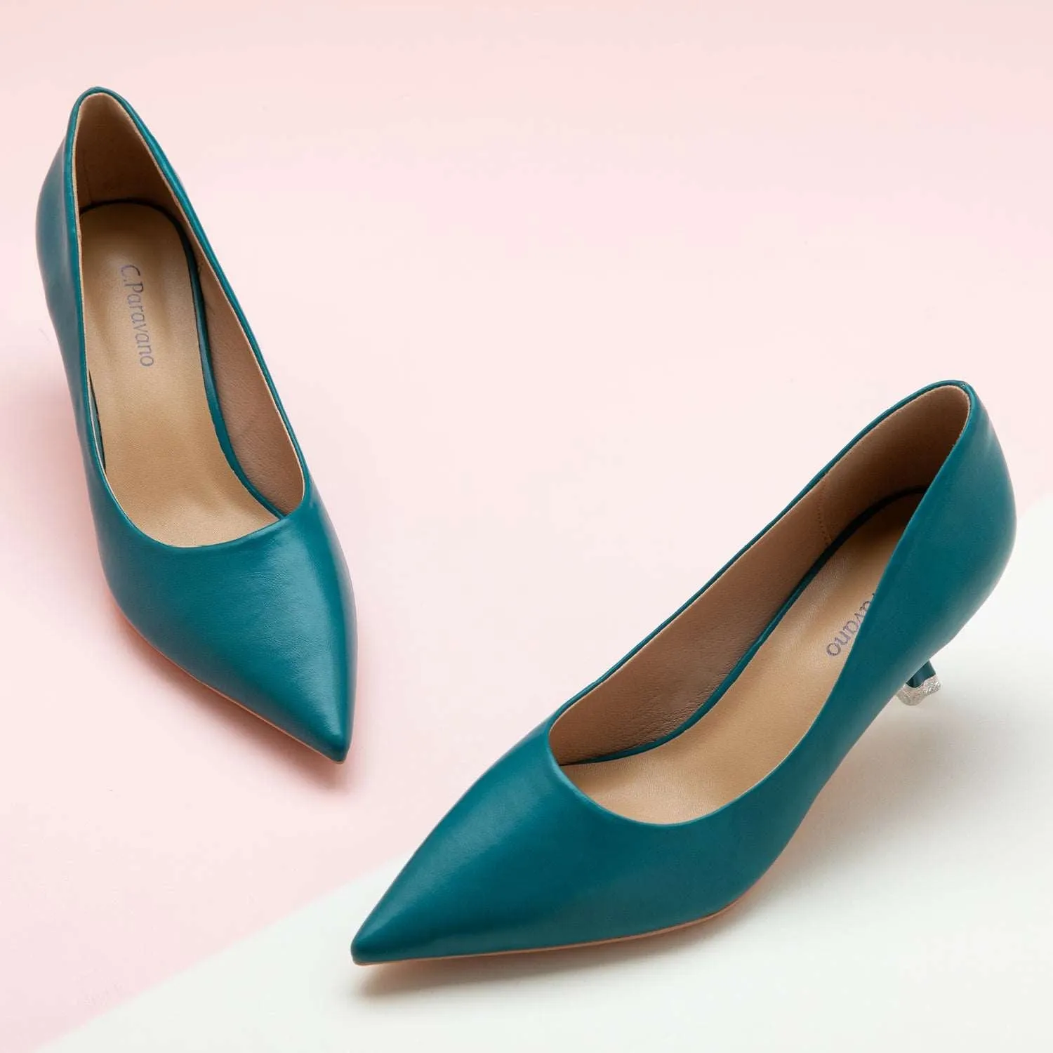 Spiral Kitten Heel Pumps (Anna)