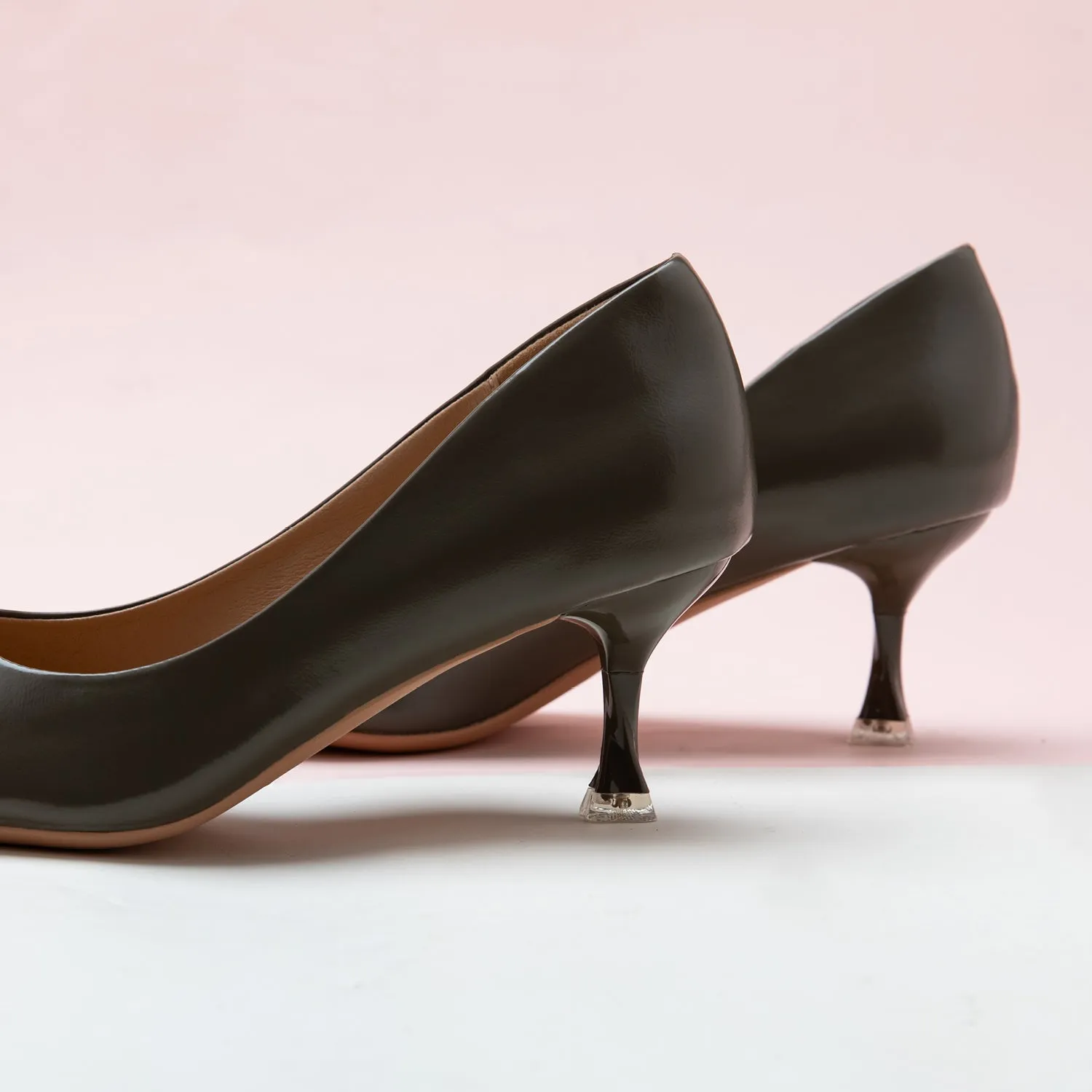 Spiral Kitten Heel Pumps (Anna)