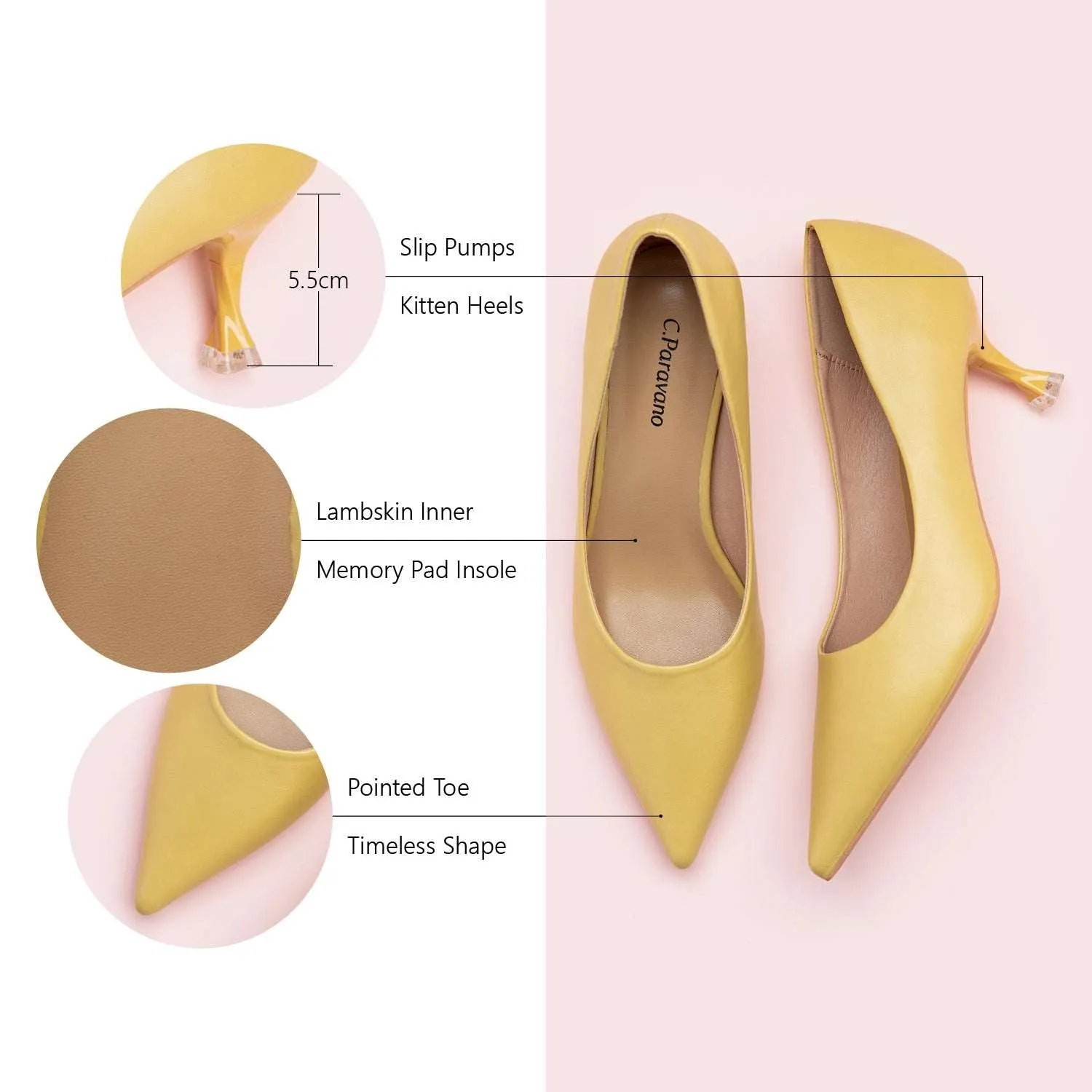 Spiral Kitten Heel Pumps (Anna)