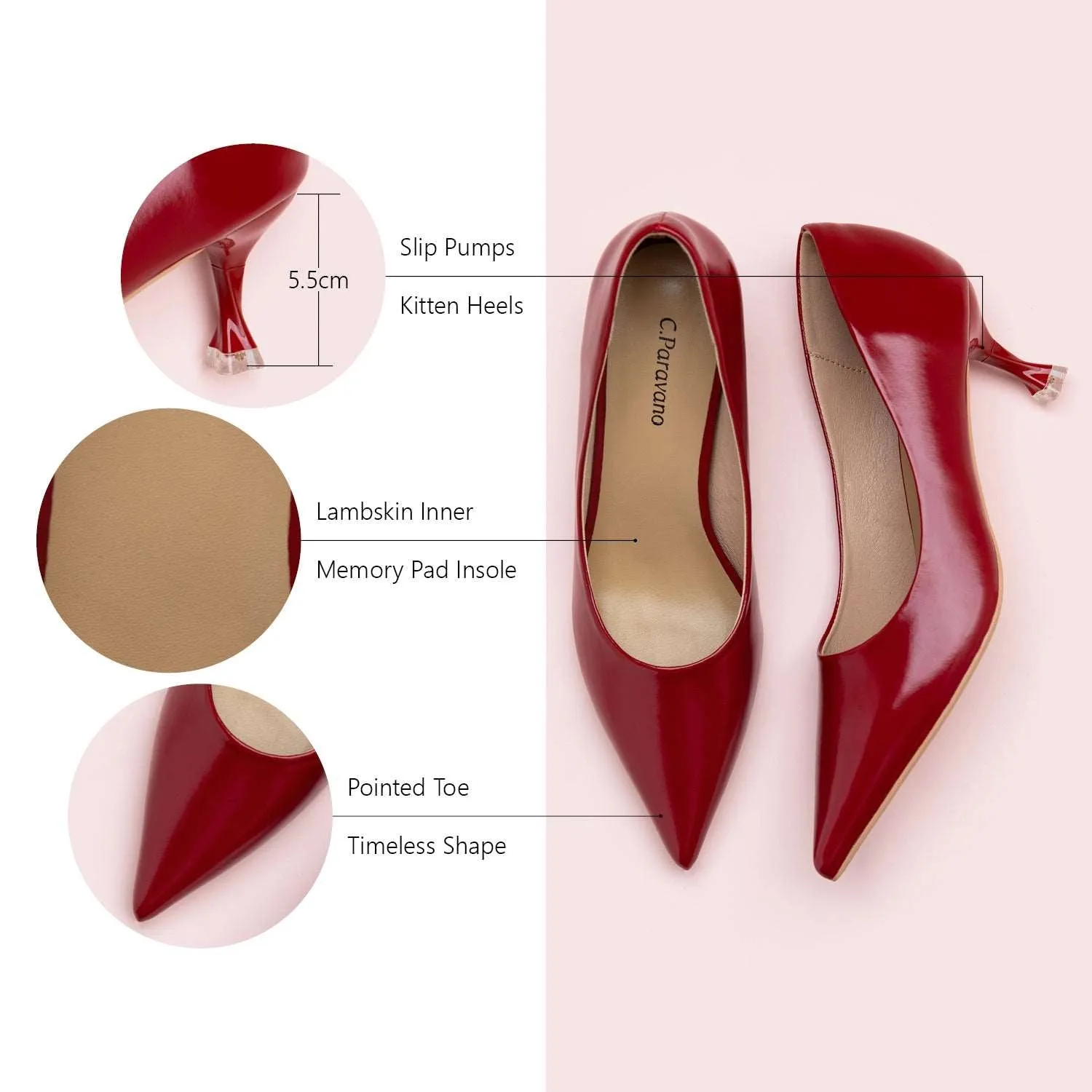 Spiral Kitten Heel Pumps (Anna)