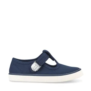 Start-Rite Treasure Navy T-Bar Canvas