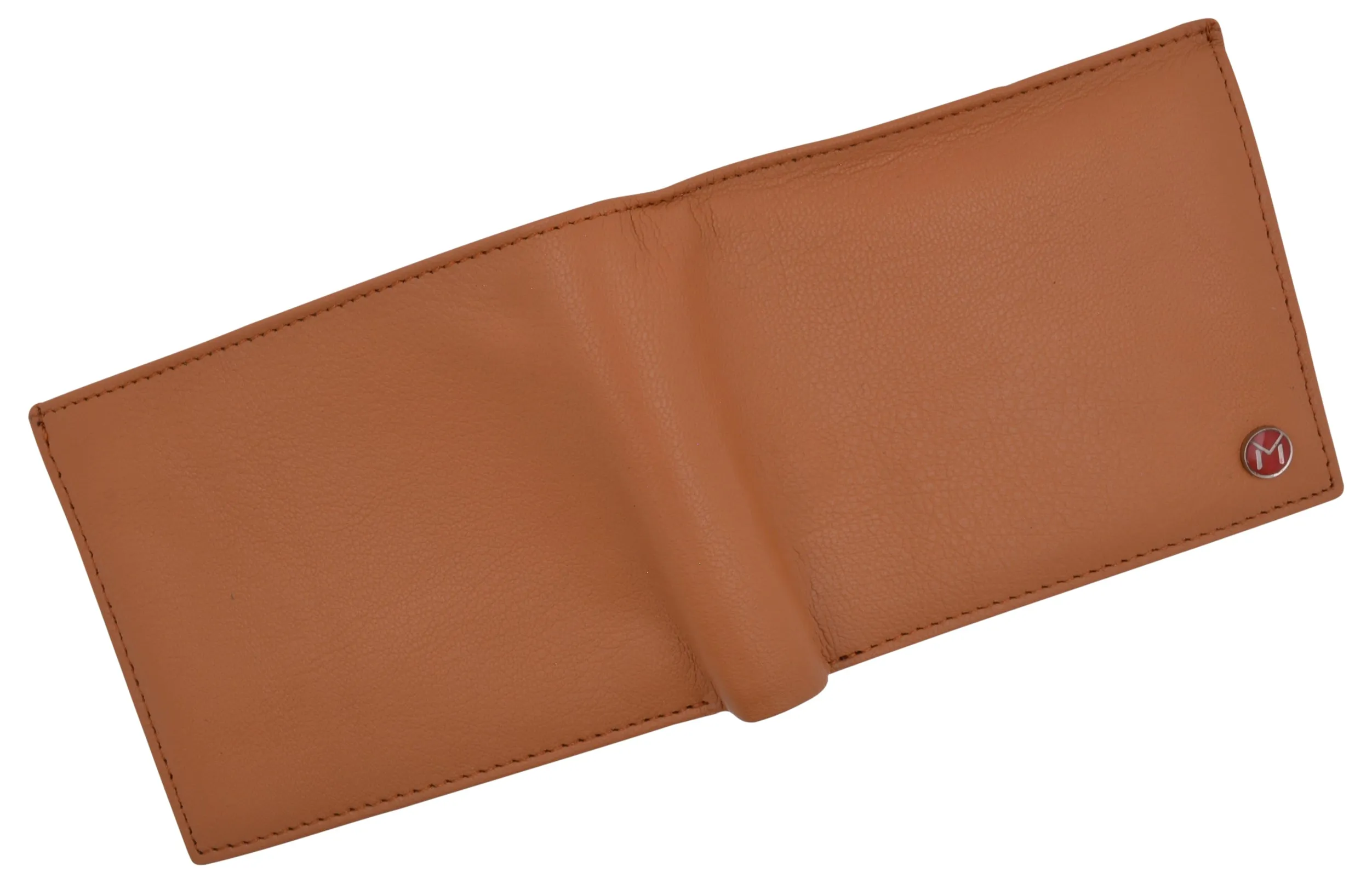 Swiss Marshall Mens Leather RFID Bifold Wallet 2 ID Windows Divided Bill Section