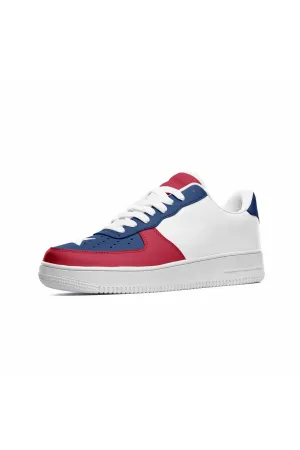Texas Flag Unisex Low Top Leather Sneakers