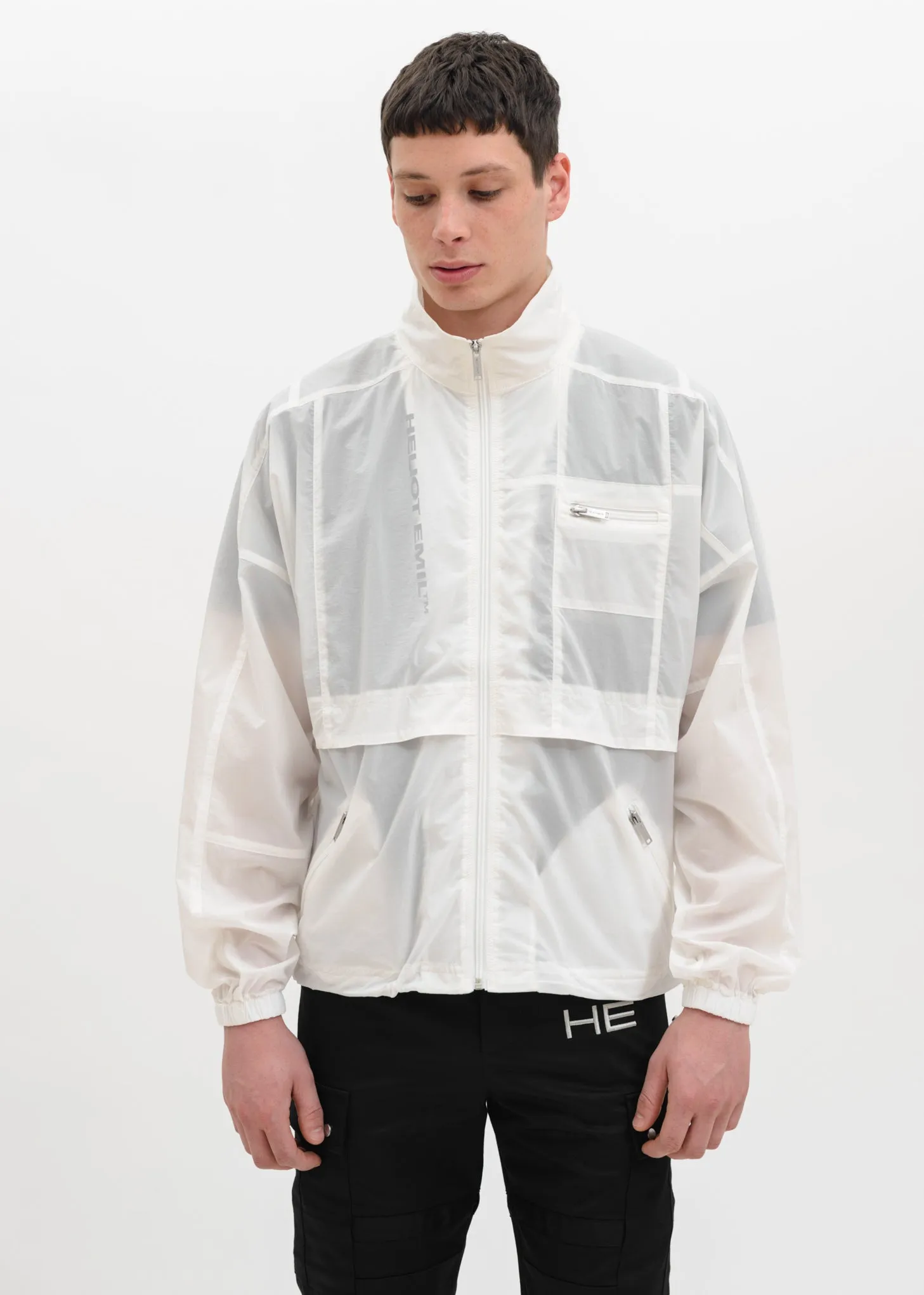 White & Transparent Lightweight Jacket