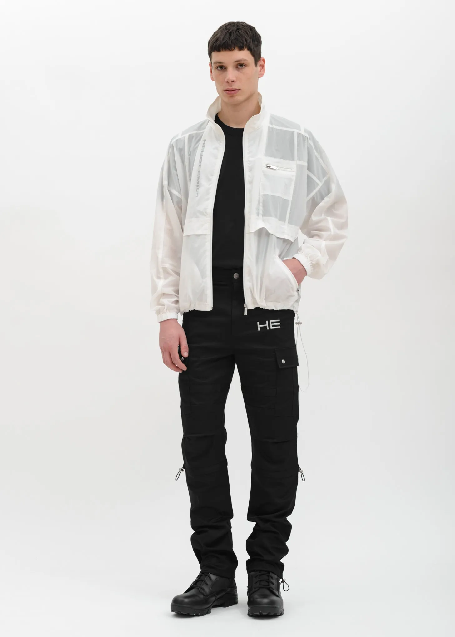 White & Transparent Lightweight Jacket