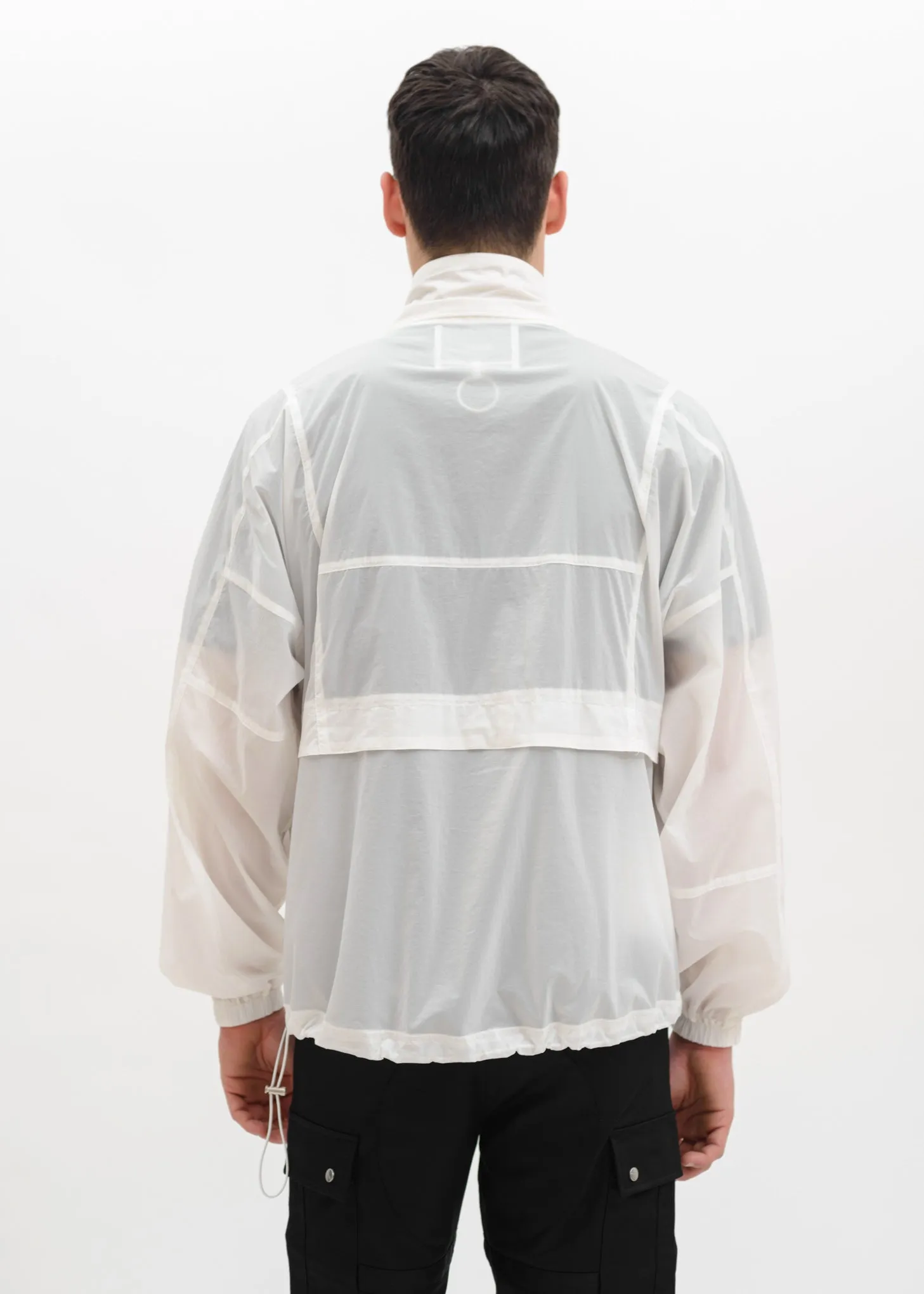 White & Transparent Lightweight Jacket