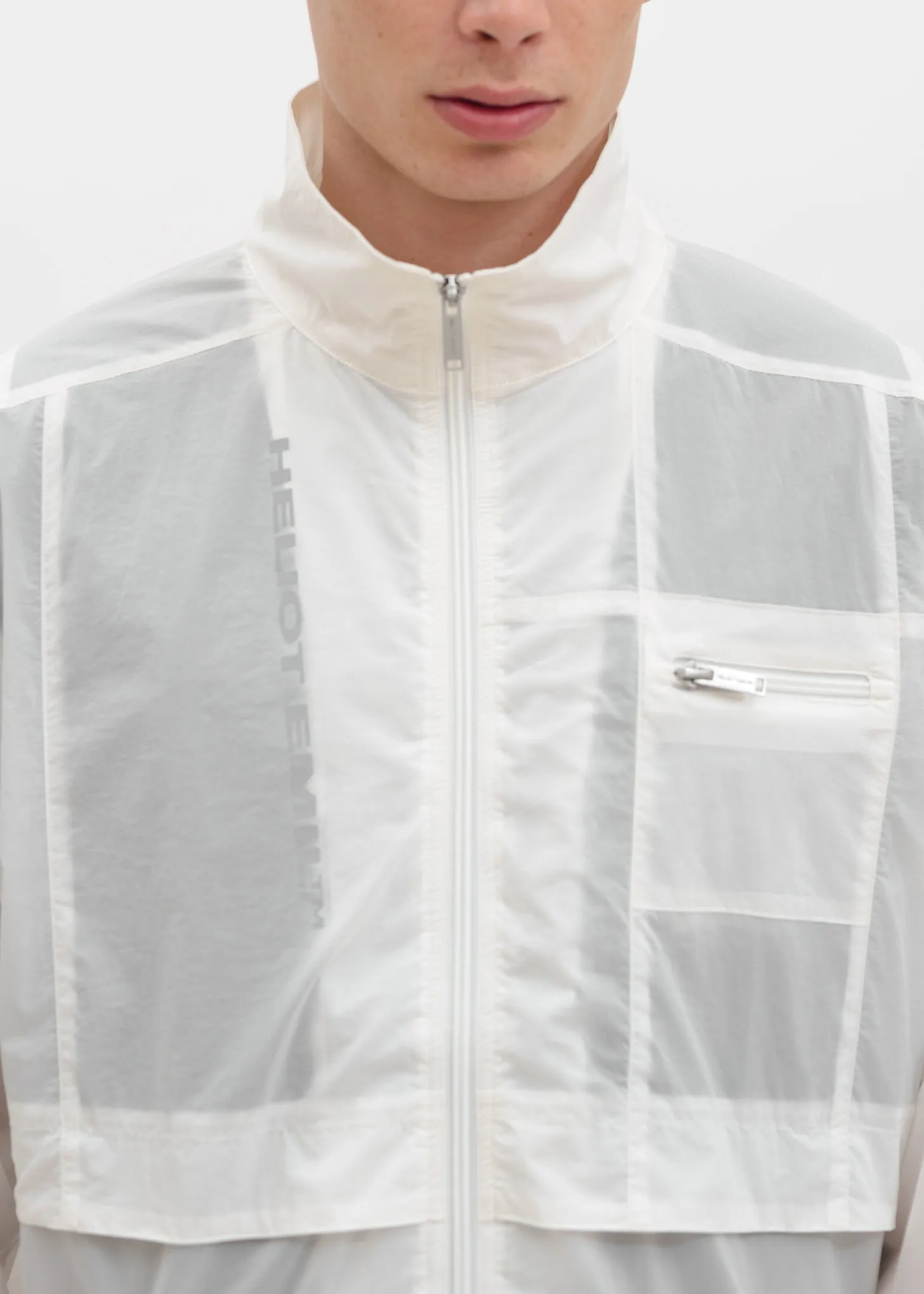 White & Transparent Lightweight Jacket
