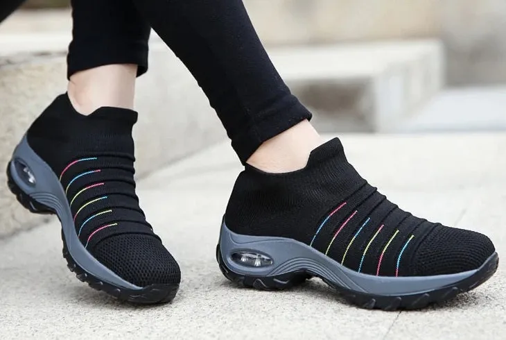 Women Thick Sole Air Cushion Sock Shoes