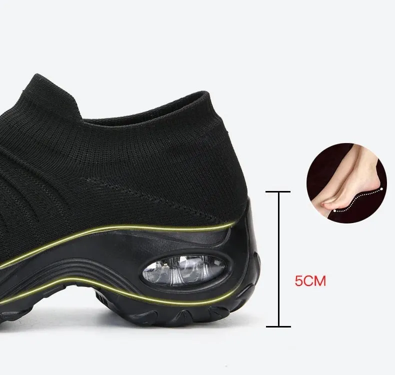 Women Thick Sole Air Cushion Sock Shoes