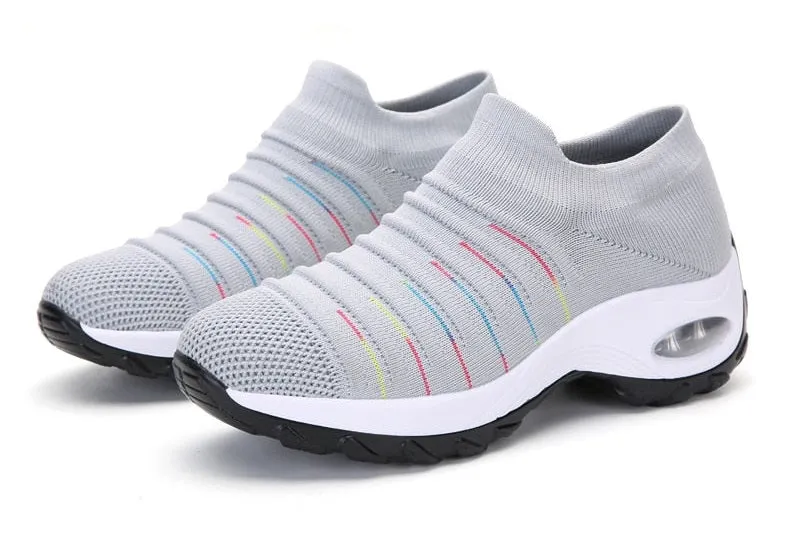 Women Thick Sole Air Cushion Sock Shoes