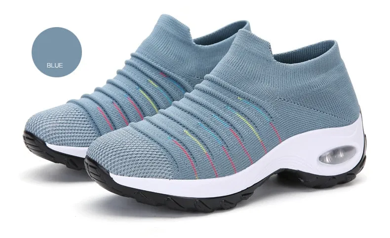 Women Thick Sole Air Cushion Sock Shoes
