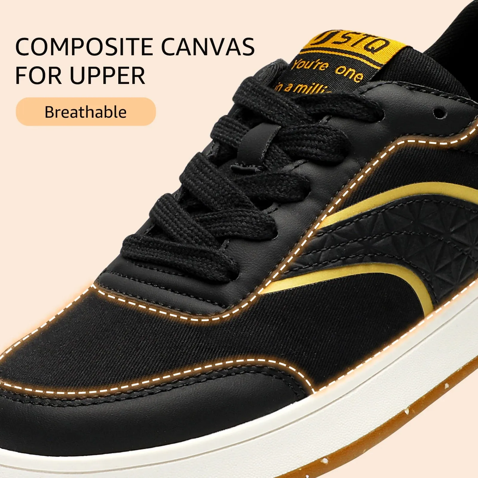 Women's Skate Shoes Lace Up Fashion Walking Sneakers Non Slip Comfortable Canvas Shoes