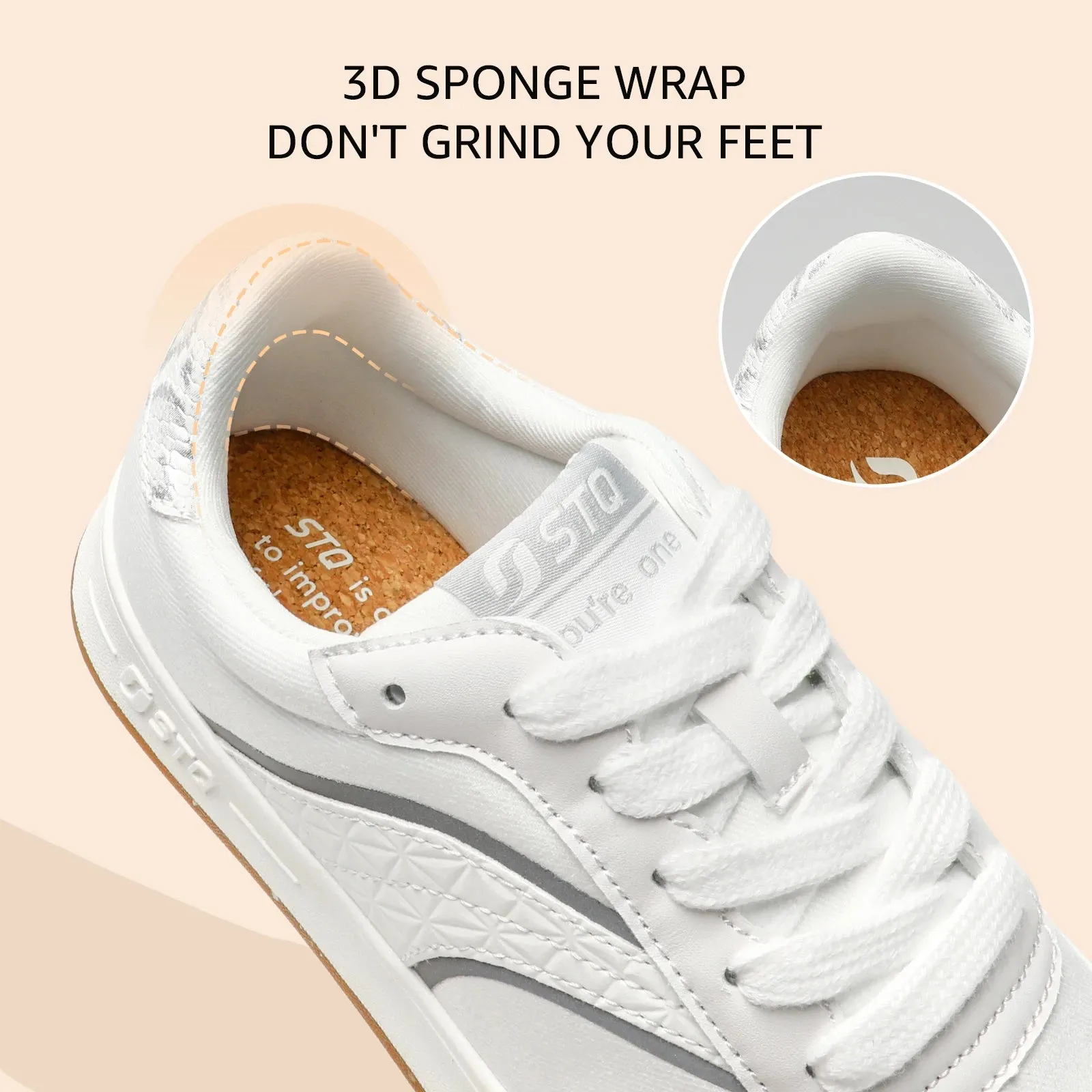 Women's Skate Shoes Lace Up Fashion Walking Sneakers Non Slip Comfortable Canvas Shoes