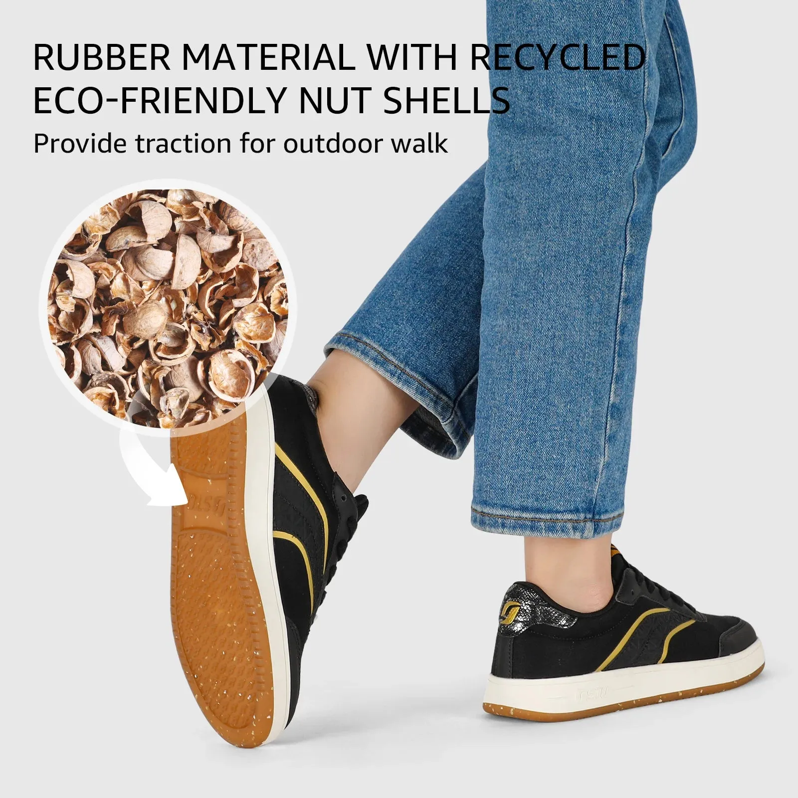 Women's Skate Shoes Lace Up Fashion Walking Sneakers Non Slip Comfortable Canvas Shoes