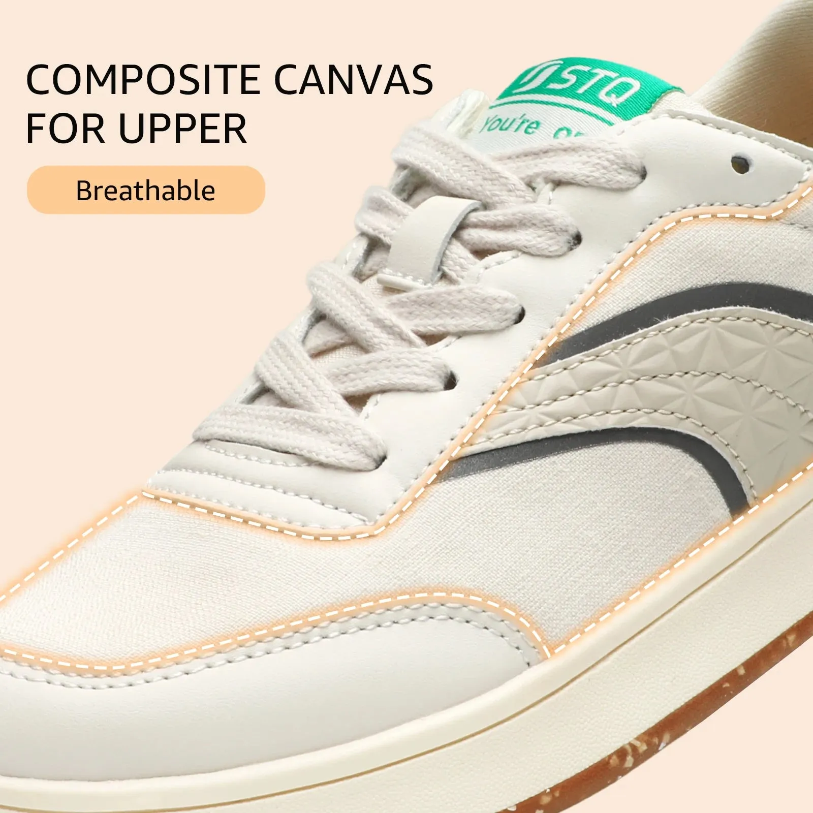 Women's Skate Shoes Lace Up Fashion Walking Sneakers Non Slip Comfortable Canvas Shoes