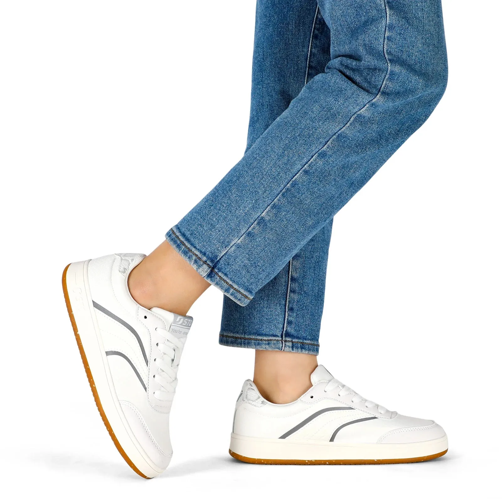 Women's Skate Shoes Lace Up Fashion Walking Sneakers Non Slip Comfortable Canvas Shoes