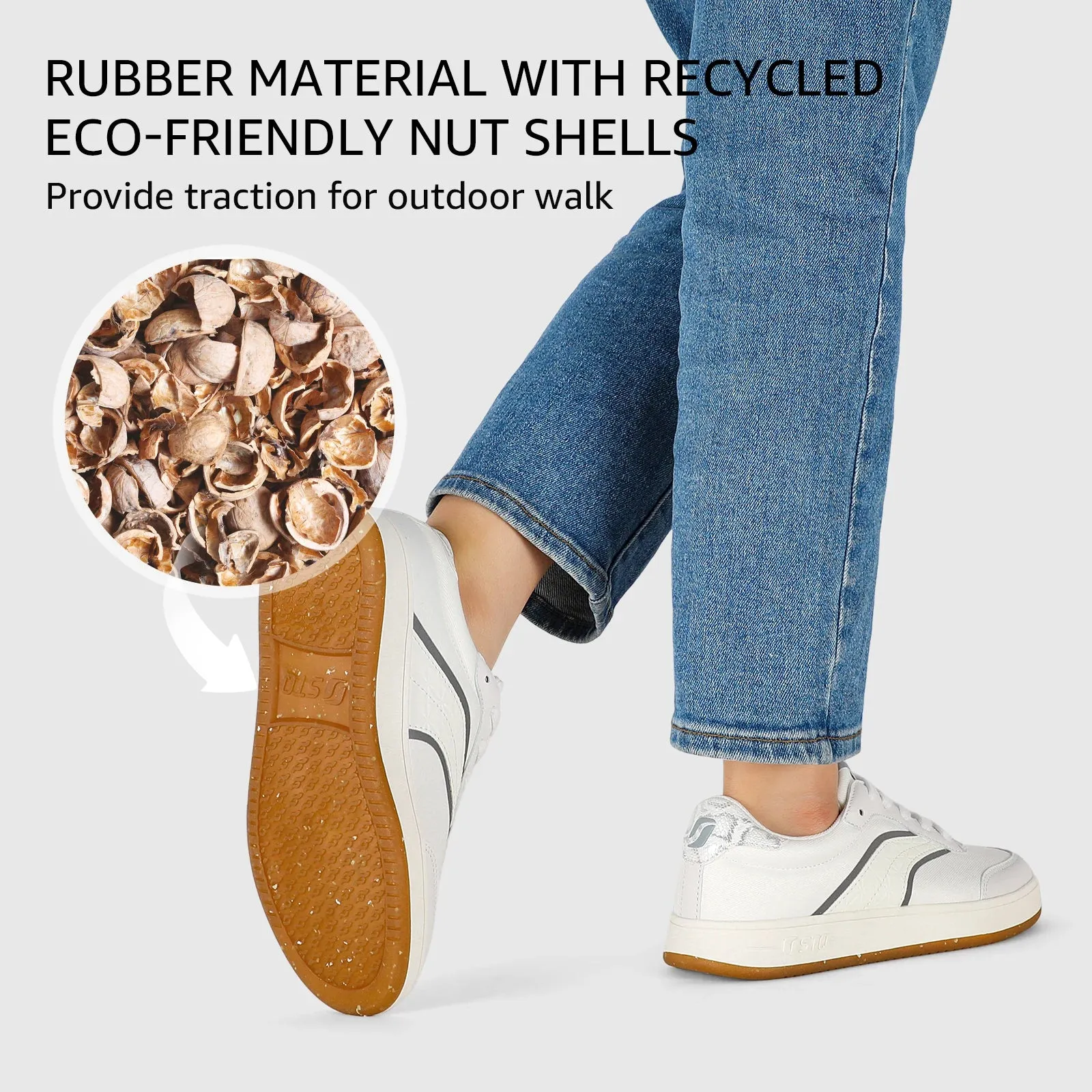 Women's Skate Shoes Lace Up Fashion Walking Sneakers Non Slip Comfortable Canvas Shoes
