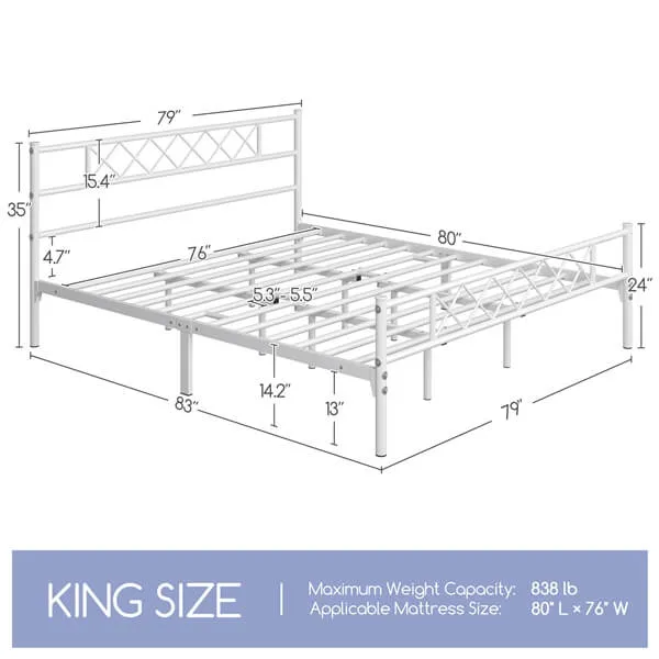 Yaheetech Metal Bed Frame