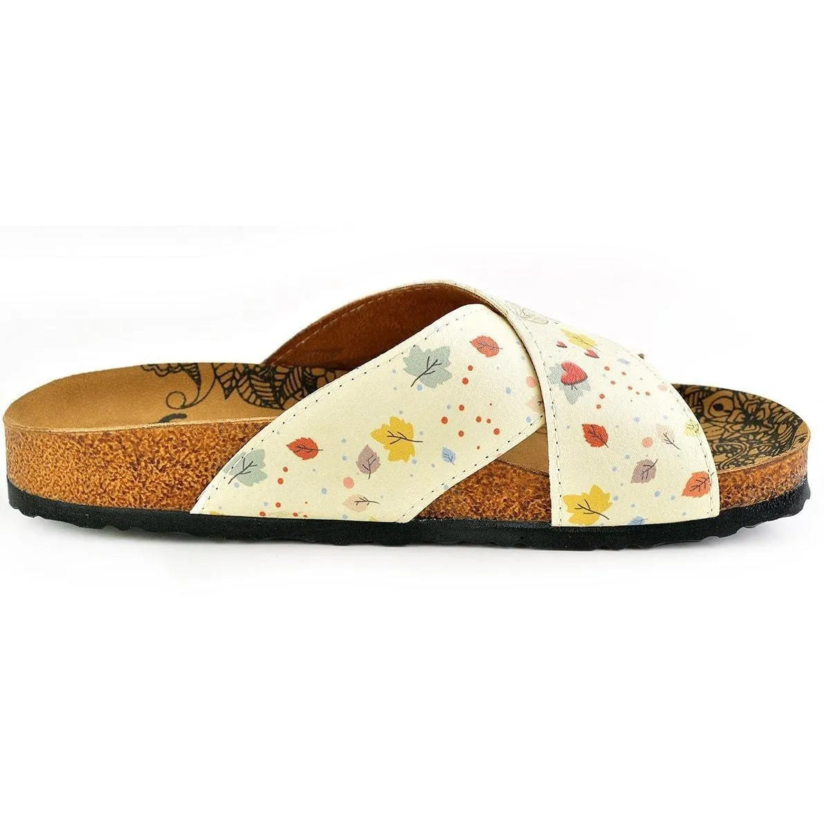 Yellow Leaf Cross-Strap Sandal CAL1107
