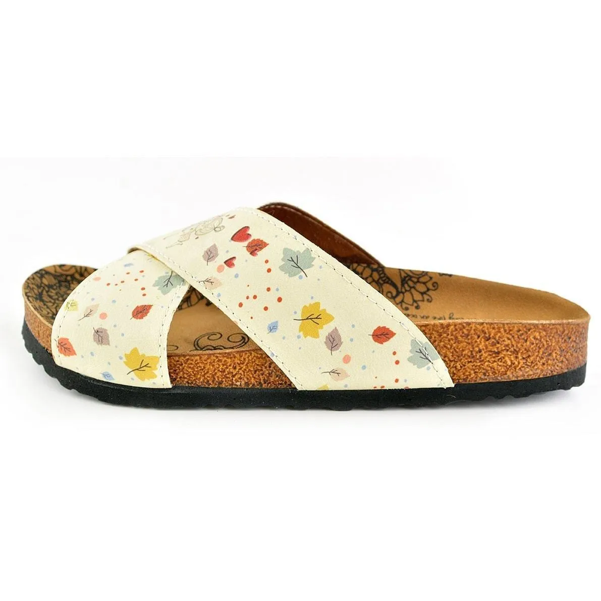Yellow Leaf Cross-Strap Sandal CAL1107