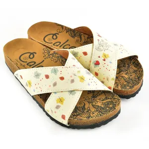 Yellow Leaf Cross-Strap Sandal CAL1107