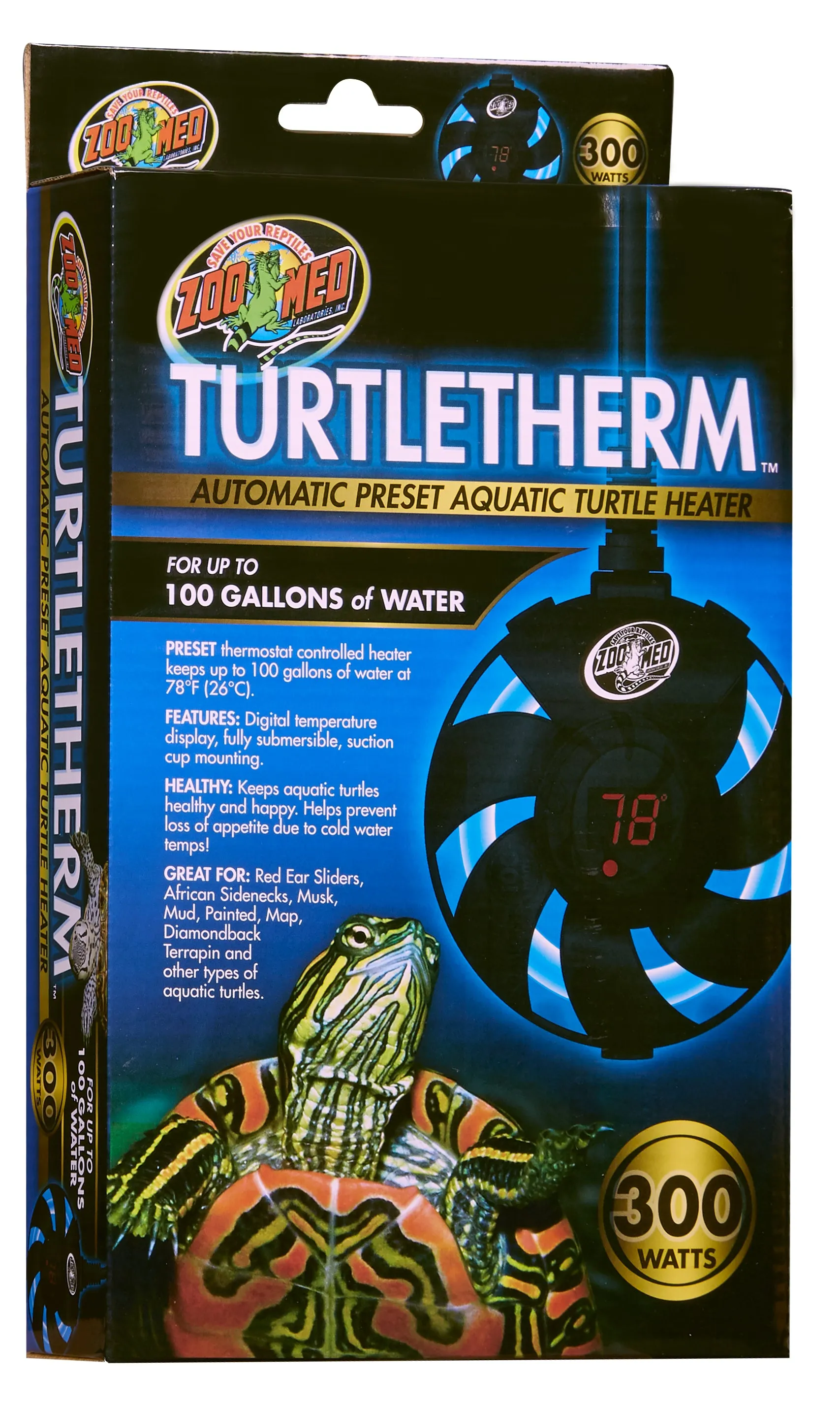 Zoo Med TurtleTherm Automatic Preset Aquatic Turtle Heater